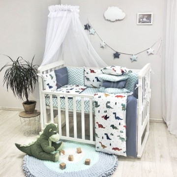 Lenjerie Patut Bebe Copii 8 piese Dino